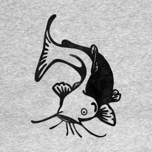 Distressed Catfish Fishing Fish T-Shirt